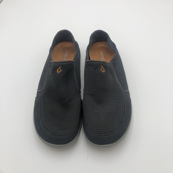 Olukai Nohea Mesh Men's 14M Gray Slip On Mules‎ Comfort Casual Shoes Used Clean - Picture 1 of 16